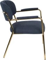 WLL JOLIEN ARMCHAIR GOLD kreslo Modrá