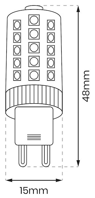 LED žiarovka G9 neutrálna 4000k 3,5w 320 lm