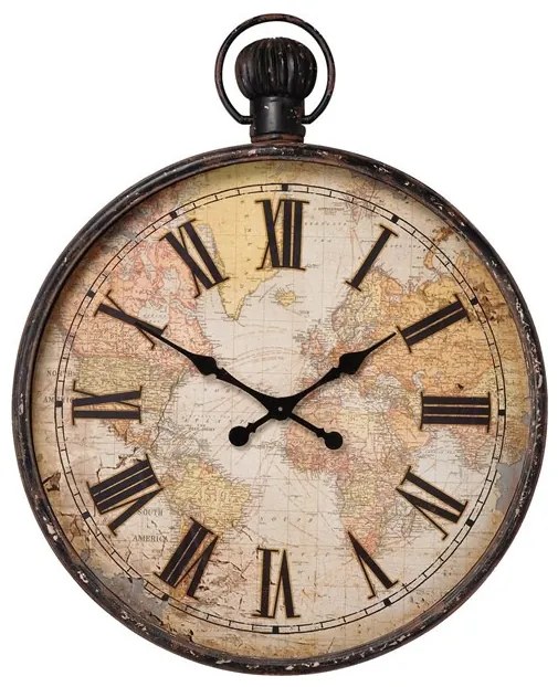 Nástenné hodiny European Map 96 cm 96 × 76,5 × 8 cm