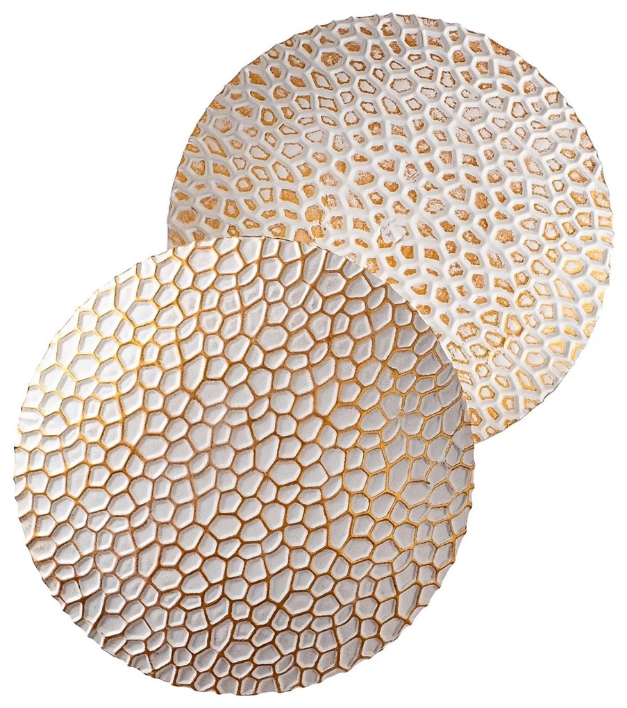 Nástenné LED svietidlo Yosma biele/zlaté