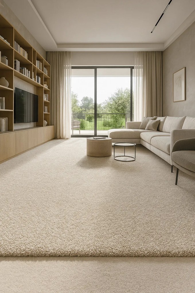 AKCIA: 120x170 cm Kusový koberec Velur Ultra biely - obšitý zo všetkých strán, šíře, biela, filc, detská izba, AladinWorld Expres