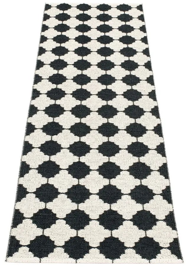 Čierno-biely vnútorný a vonkajší behúň 70x225 cm Marre Black Coral – Pappelina