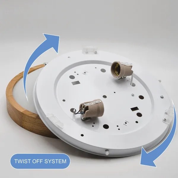 BRILAGI-LED RGBW stmievateľné stropné svietidlo CARVALHO SLIM 2xE27/12W/230V Wi‑Fi dub pr. 37