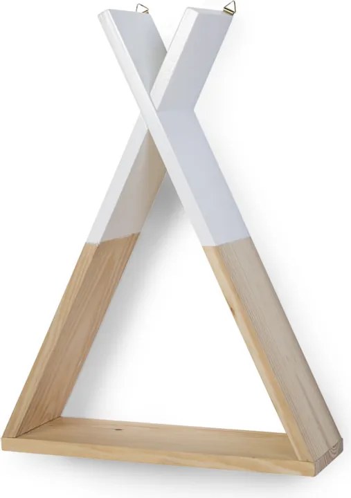 Polica na stenu Tipi Natural White