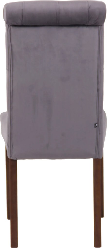 Jedálenská stolička Lisburn - zamat - Tmavo sivá