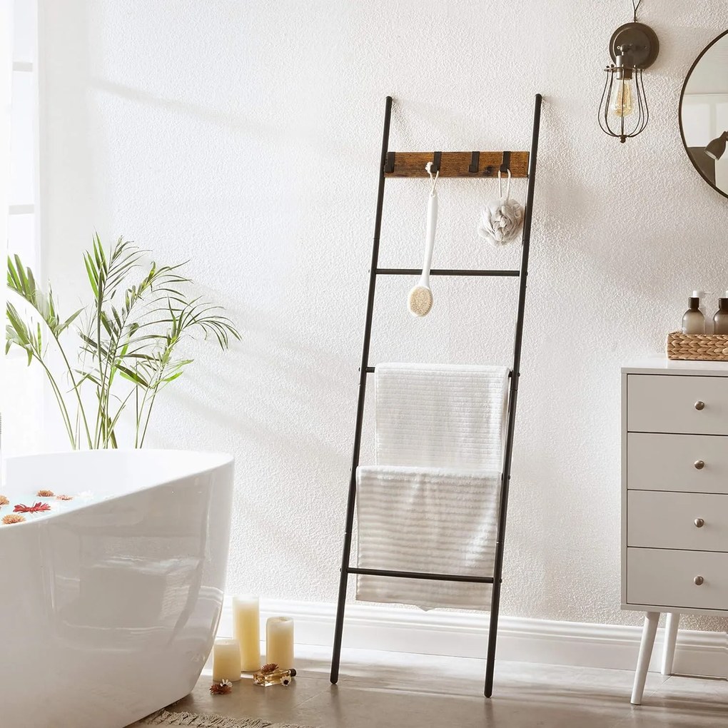 Vešiak na uteráky Vasagle COZY čierny