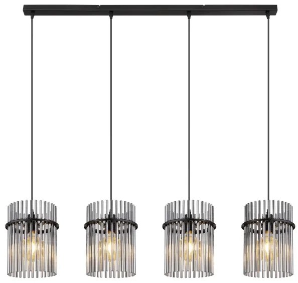 Globo 15698-4H - Luster na lanku GORLEY 4xE27/60W/230V čierna