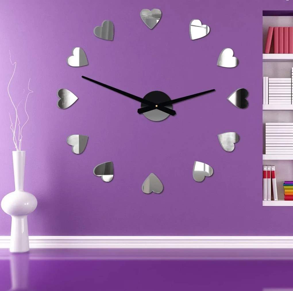 SENTOP | Veľké nástenné hodiny s motívom srdca I SENTOP 12S051 Wall clock HEU- analógové