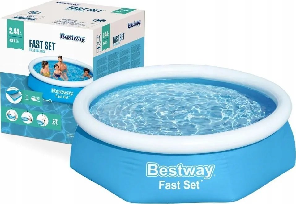 Okrúhly záhradný rozperný bazén Bestway 244 x 61 cm