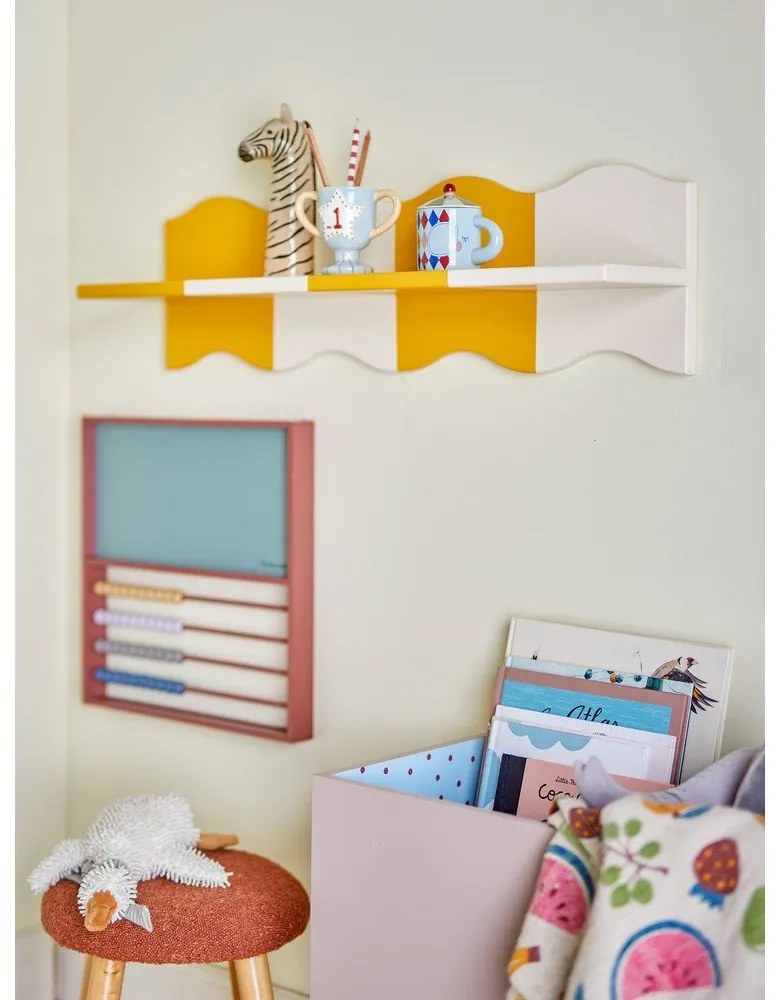 Žltá/biela detská polica 80 cm Bubbi – Bloomingville Mini