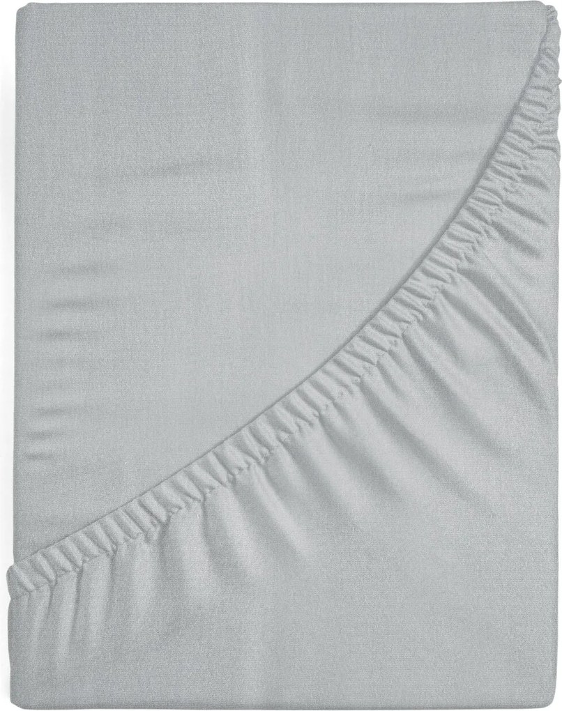 JERSEY PRESTIERADLO 90X200 CM, VÝŠKA 25 CM SIVÉ