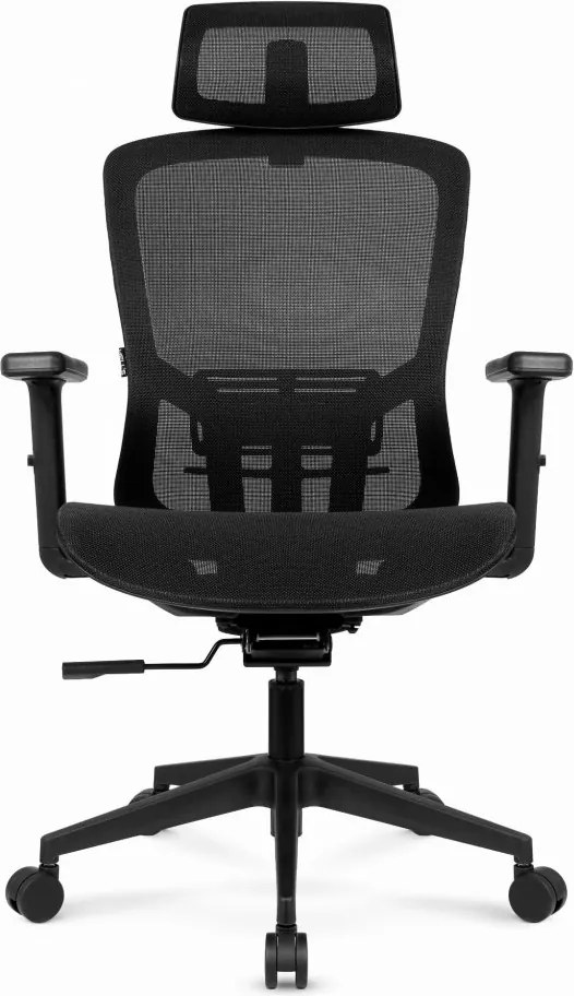 Ergonomická kancelárska stolička HC-1045 so sieťovaným operadlom - čierna