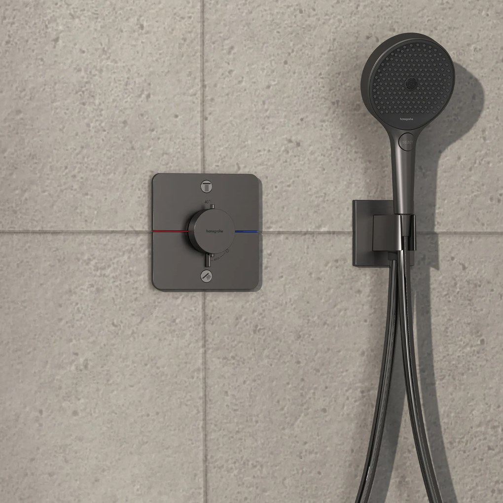 Hansgrohe ShowerSelect Comfort Q, termostat pod omietku pre 2 spotrebiče, kartáčovaný čierny chróm, HAN-15583340