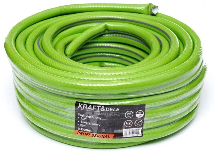 Záhradná hadica, 1/2", 50m na vodu, 4-vrstvová, Kraft&amp;Dele | KD2068