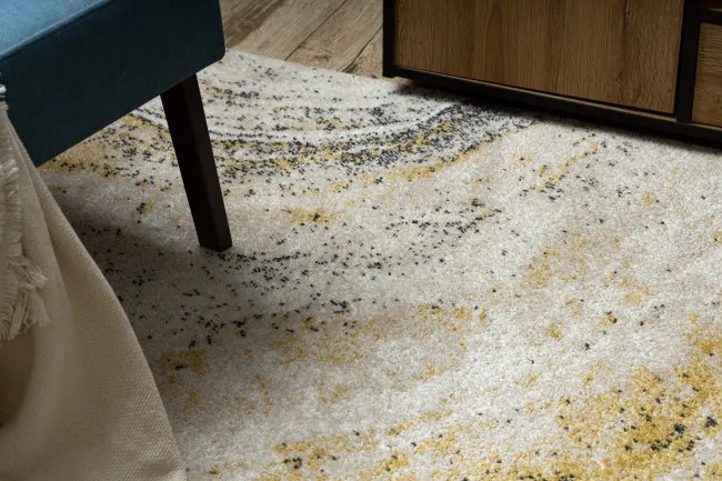 Koberec FUSION 9776 biely / žltý / krémový