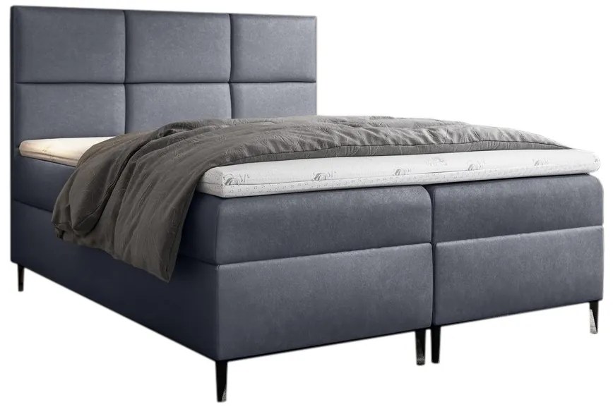 Čalúnená posteľ boxspring FAVA + topper, 200x200, fancy 90