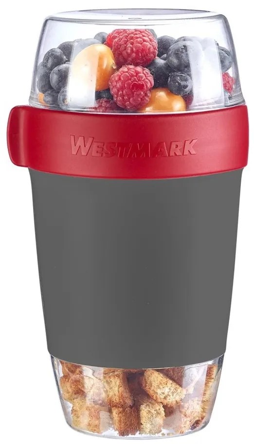 Westmark Trojdielna dóza na jedlo, 1150 ml, antracit