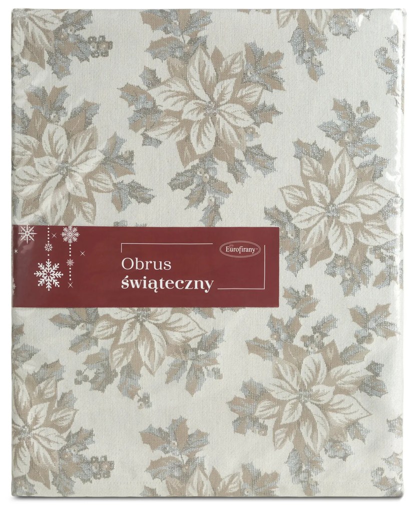 VIANOČNÝ OBRUS NOEL2 135X180 CM VZOROVANÝ