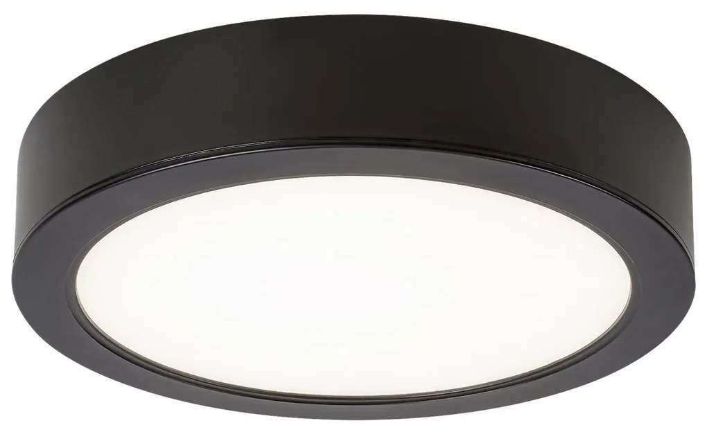 RABALUX LED stropné kúpeľňové svetlo SHAUN, 24W, denná biela, 22cm, okrúhle, čierne