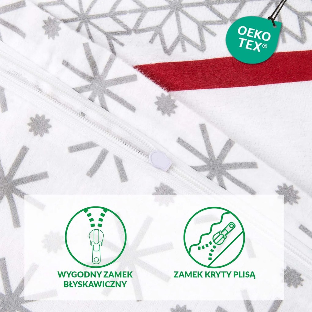 VIANOČNÉ FLANELOVÉ OBLIEČKY FLANELOVE 140X200 CM, 1KS 70X80 CM VZOROVANÉ