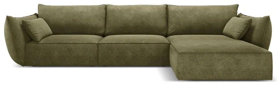 Zelená rohová pohovka (pravý roh) Vanda - Mazzini Sofas