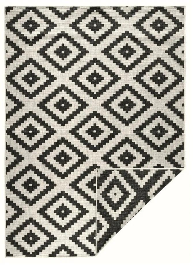 Čierno-krémový vonkajší koberec NORTHRUGS Malta, 120 x 170 cm