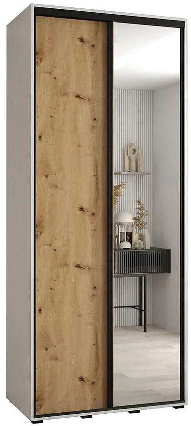 Skriňa 45 Canaris 3 130 biela/artisan/čierna