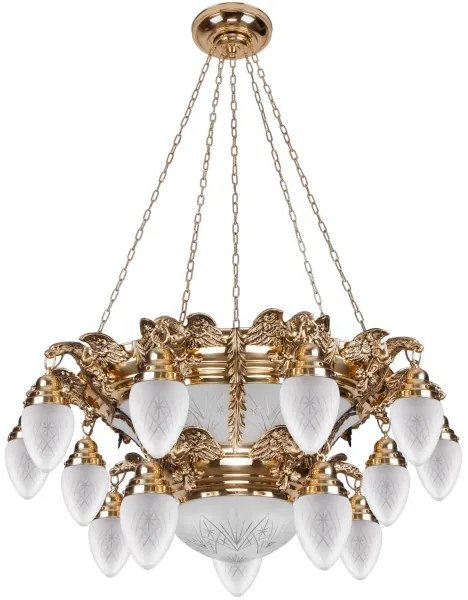 Kemar OW150 - Luster OURO EAGLE 15xE27/60W/230V + 6xE27/100W/230V