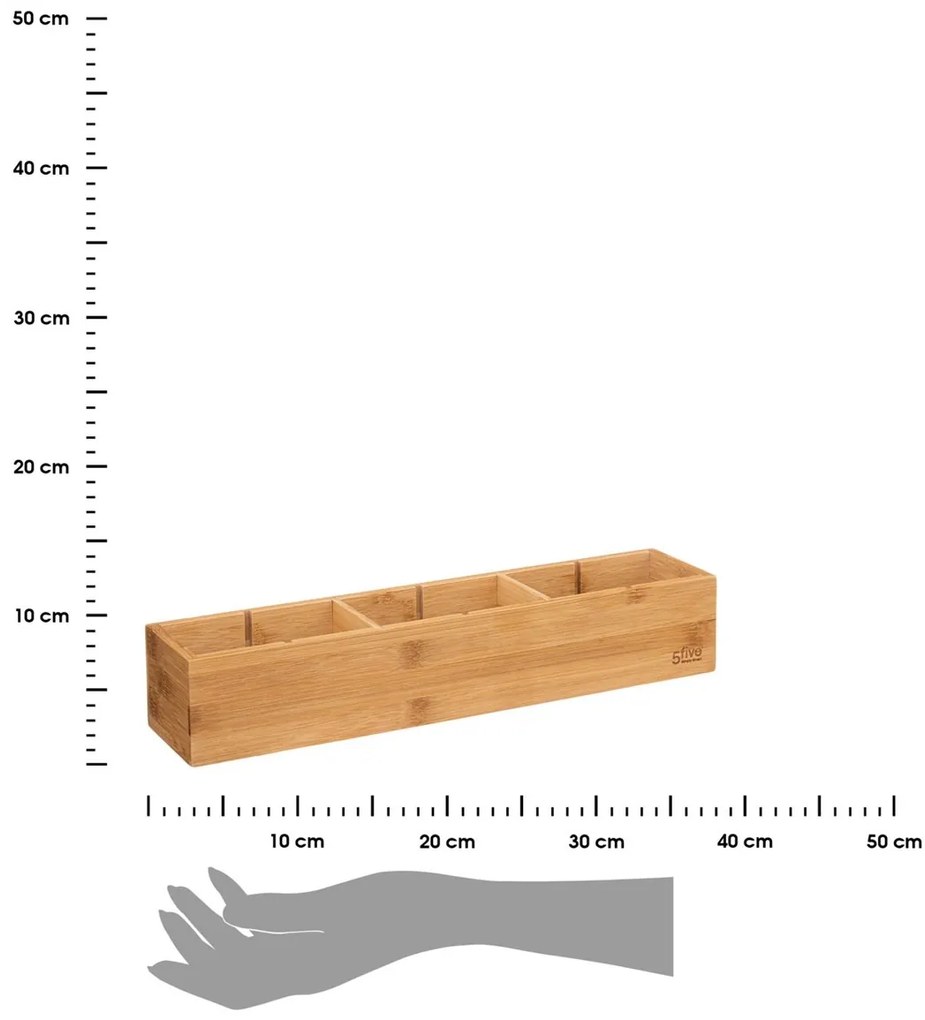 Drevený kuchynský organizér Bamb1, 38x8cm