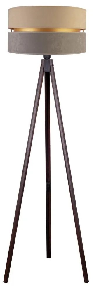 Duolla Duolla - Stojacia lampa DUO 1xE27/60W/230V béžová/šedá/wenge DU83549SE