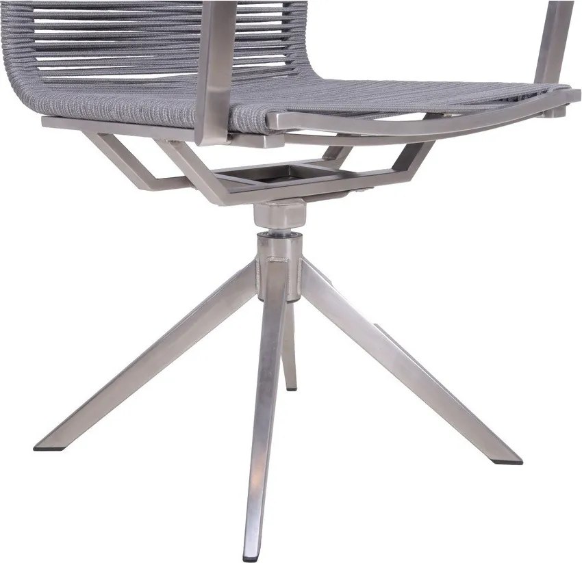 Sivá kovová záhradná stolička Rubiera – Garden Pleasure
