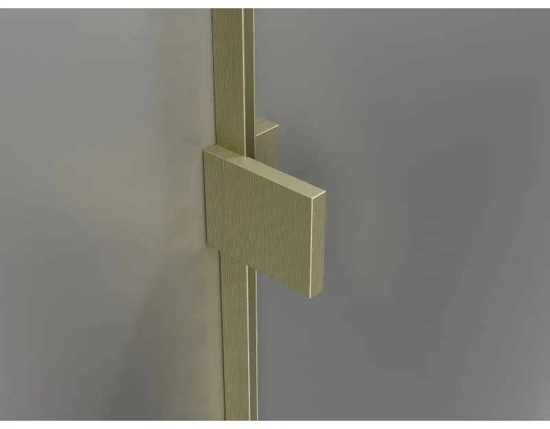 Mexen, Mexen Lunar L pravé otočné sprchové dvere 110 cm, transparentné, brúsené zlaté - 834L-110-000-55-00-P