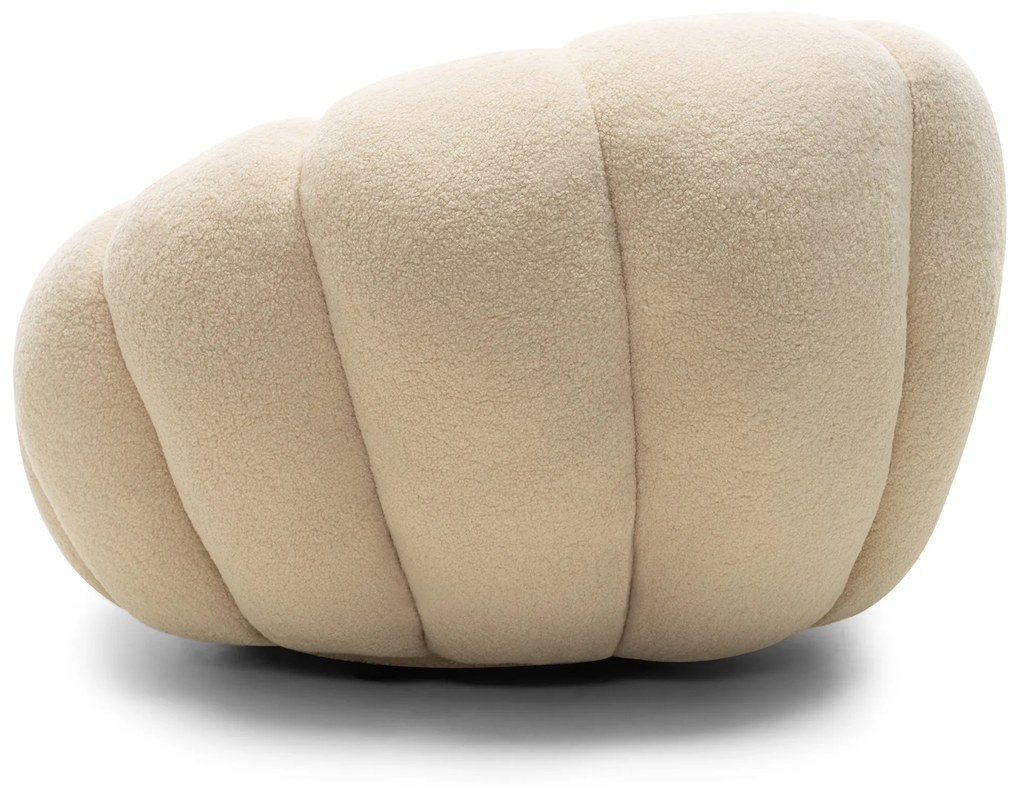Designové relaxační křeslo VENEZIA 100 cm bouclé béžové