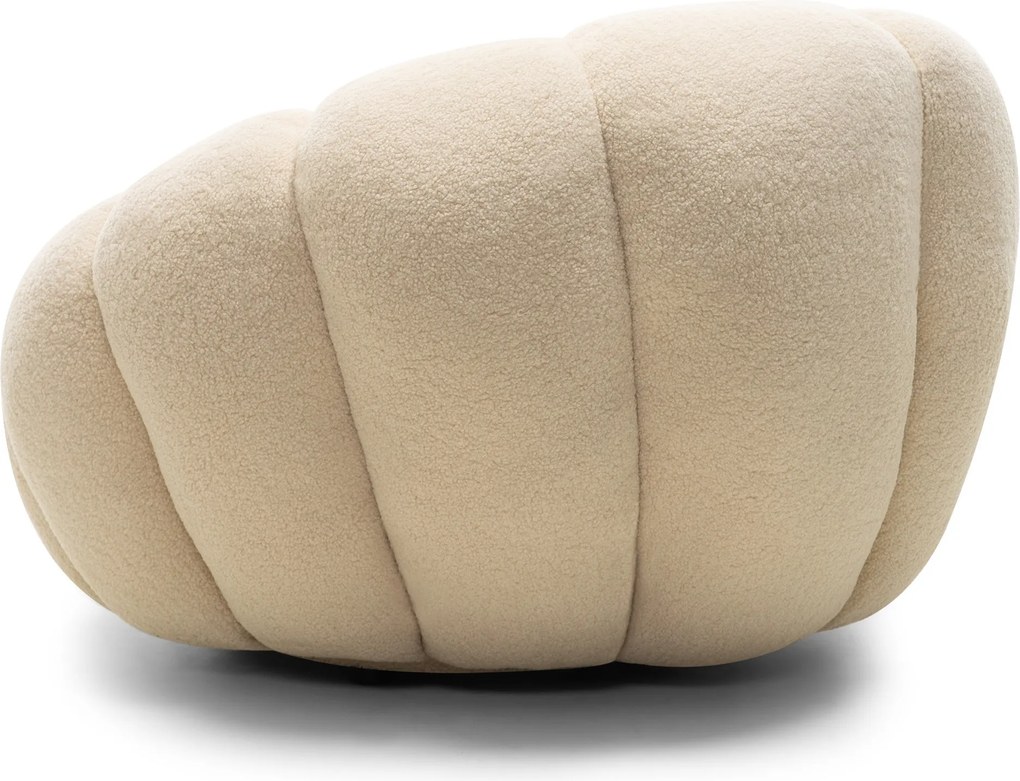 Dizajnové relaxačné kreslo VENEZIA 100 cm bouclé béžové