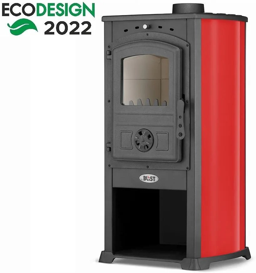 Krbové kachle Modena červené 7,3 kW