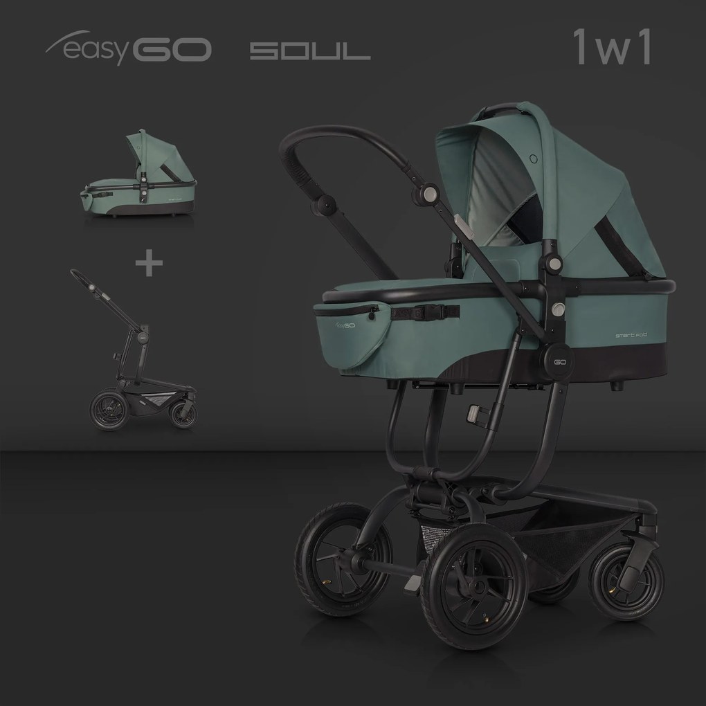 Hlboký kočík 1v1 EasyGo Soul Pearl