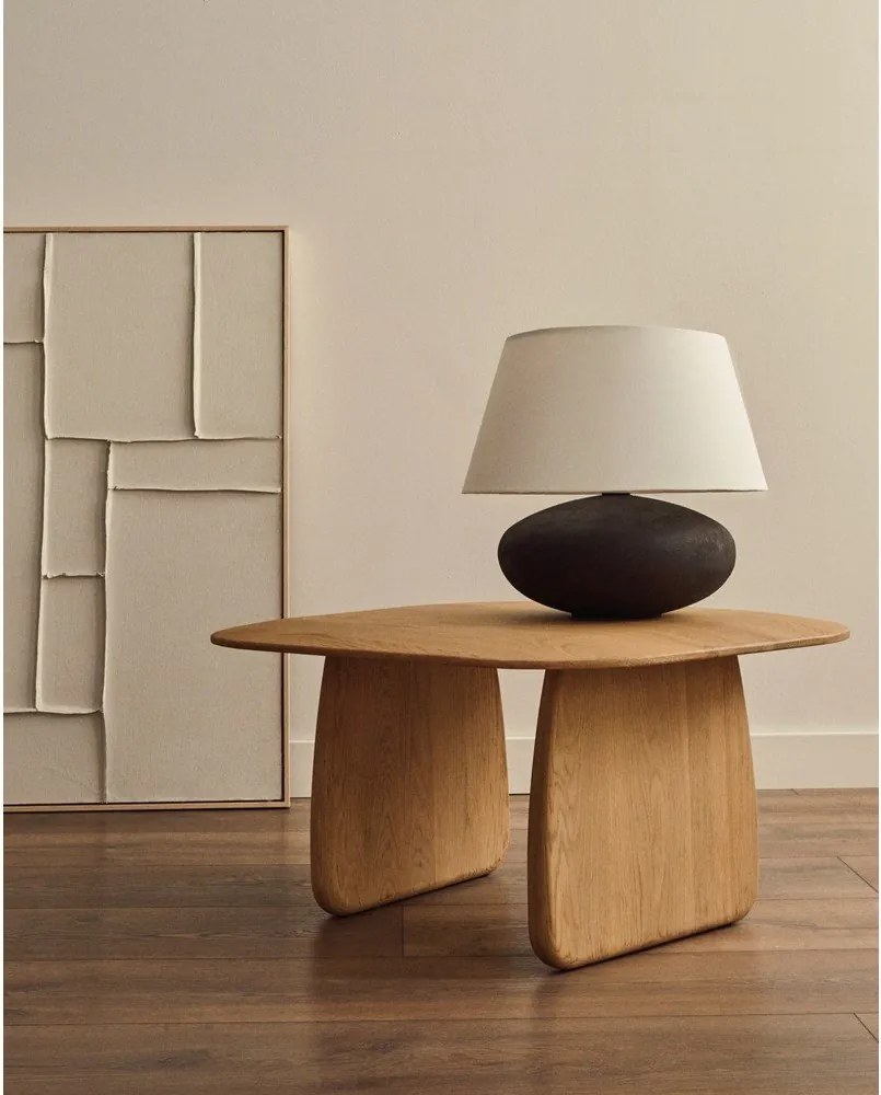 Odkladací stolík z dubového dreva 70x71 cm Pirita – Kave Home