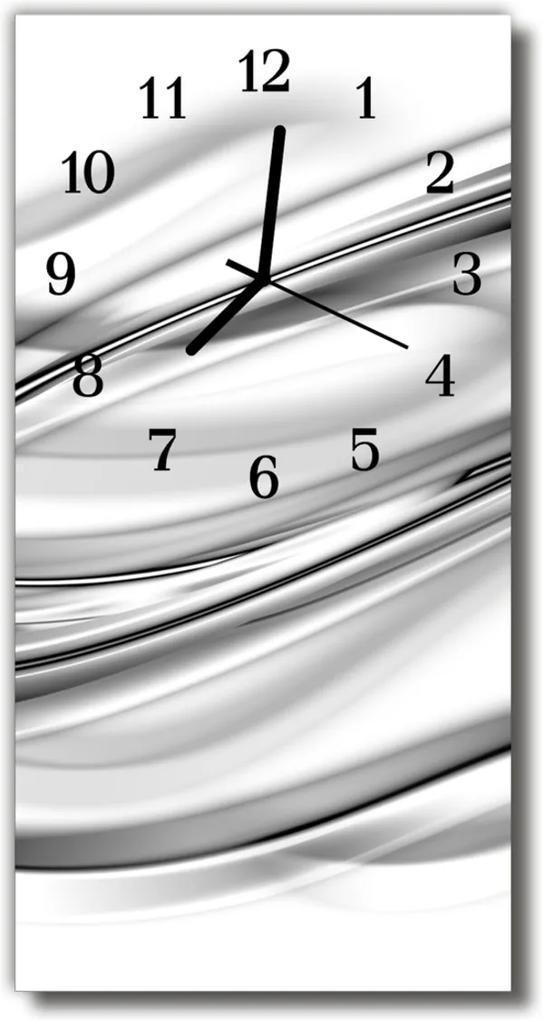 Nástenné hodiny vertikálne  Abstraktivní grafické čiary sú biele