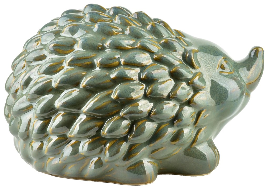 Keramický ježek MAVE 23x16 cm zelený