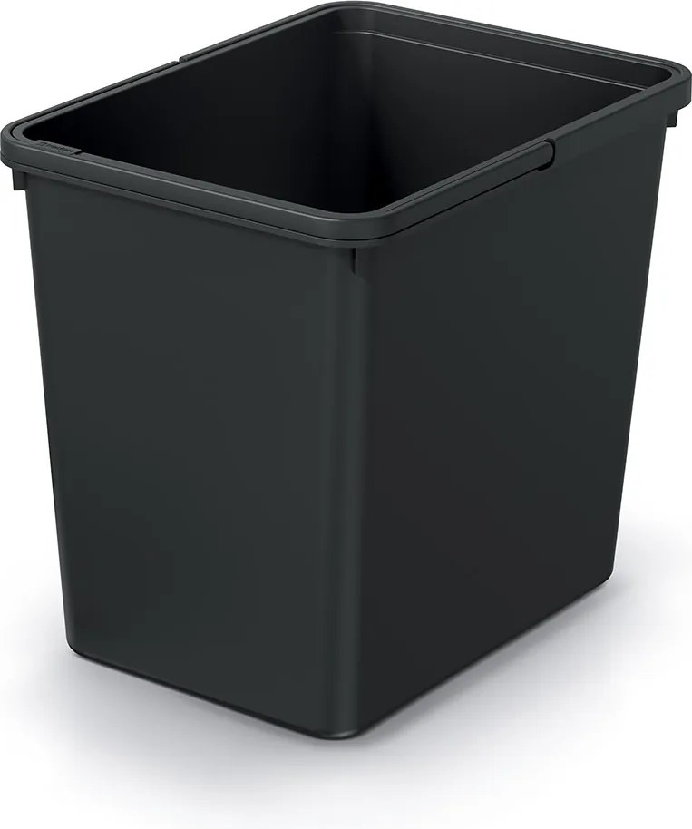 Prosperplast Závěsný odpadkový koš SYSTEMA BASIC, 23 l, 36 x 27 x 33cm, černý