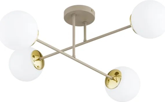 Brilagi - Prisadený luster MILO ECRU 4xE27/60W/230V béžová/zlatá