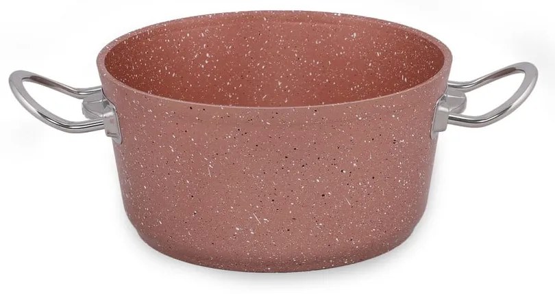 Ružový hliníkový hrniec s pokrievkou Güral Porselen Classic, ø 20 cm