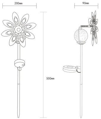 Globo 36575 - LED Solárna dekorácia LED/0,02W/3V IP44