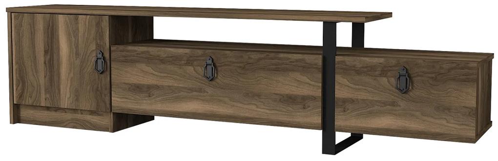 Dizajnový TV stolík Abeni 180 cm vzor orech