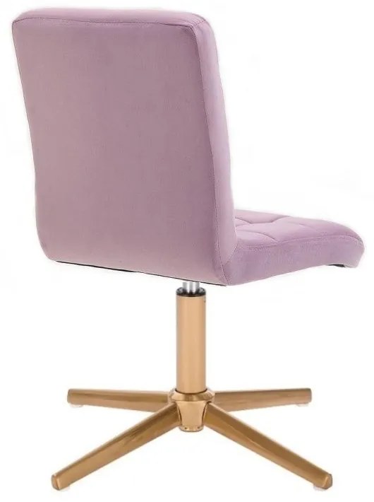 LuxuryForm DESIGN Stolička TOLEDO VELUR na zlatom kríži - levanduľa