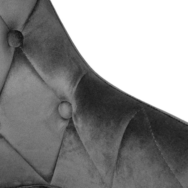 Jedálenská stolička ATLANTA zamatová, grafitová