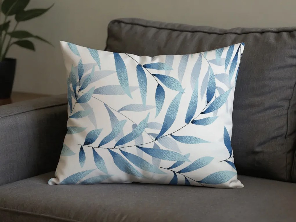 Sada 2 ks dekoračných obliečok na vankúš z mikrovlákna KOVENDI 50x70 cm, modro-biela