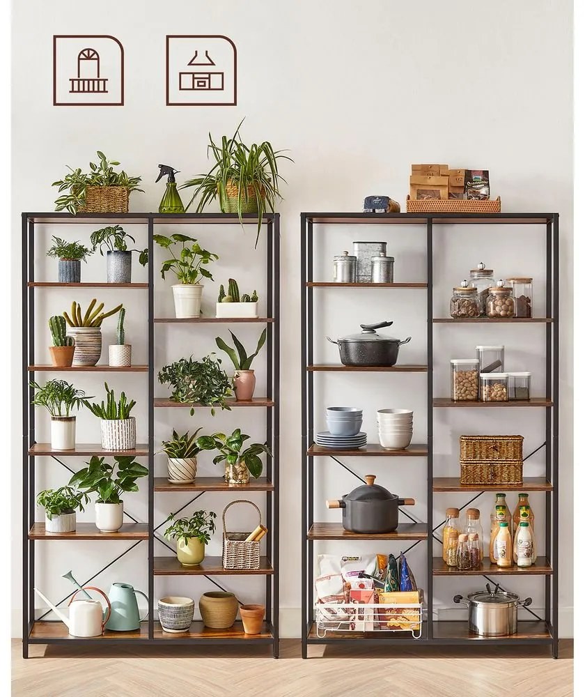 Knižnica VASAGLE s otvorenými priehradkami LLS155B01