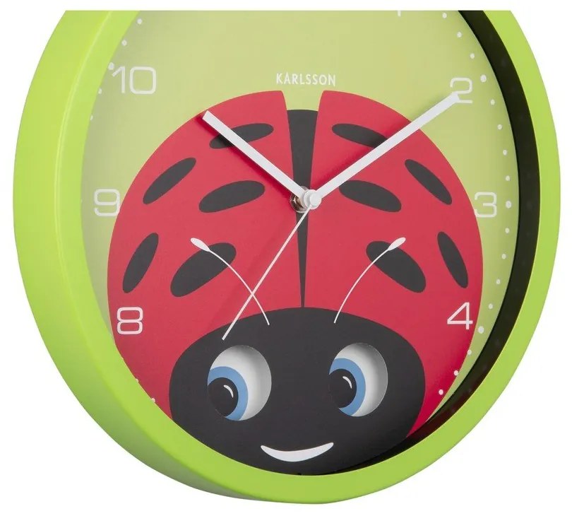 Detské hodiny ø 31 cm Peekaboo Ladybug – Karlsson