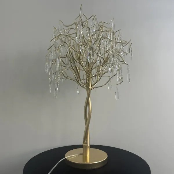 Krištáľová stolná lampa 5xG9/40W/230V zlatá